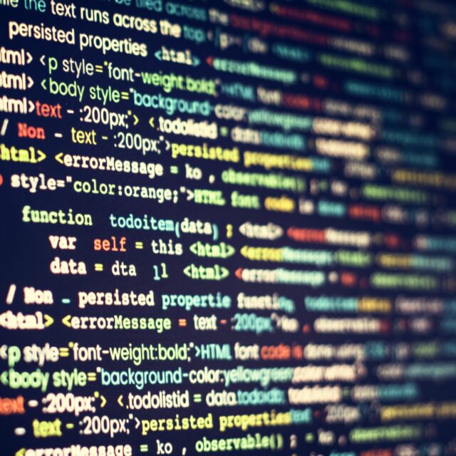 Computer program coding on screen