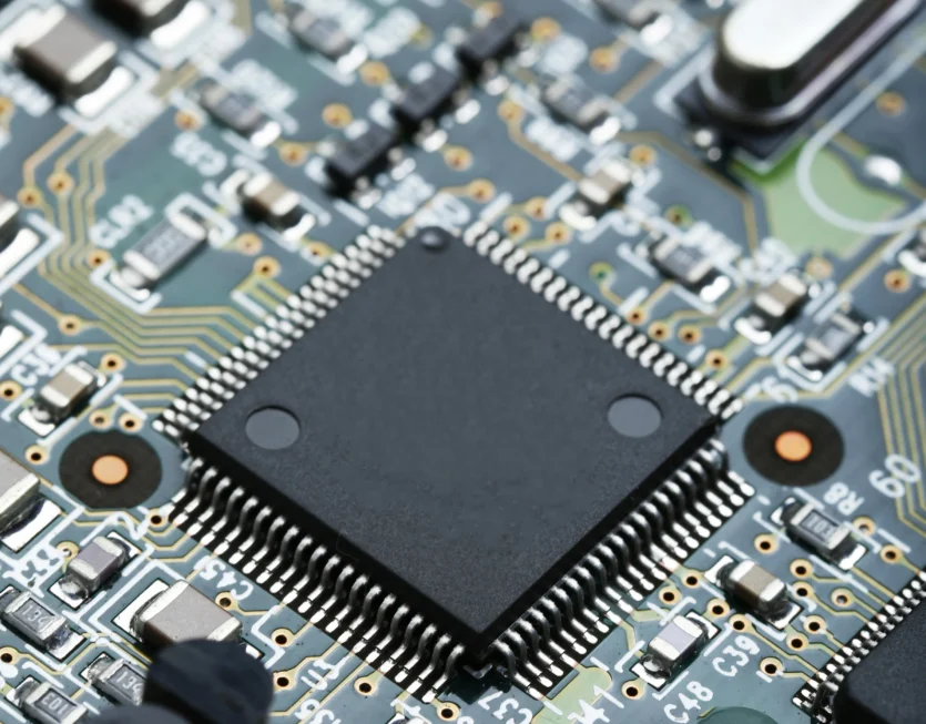 closeup-electronic-circuit-board-with-cpu-microchip-electronic-components-background closeup-electronic-circuit-board-with-cpu-microchip-electronic-components-background
